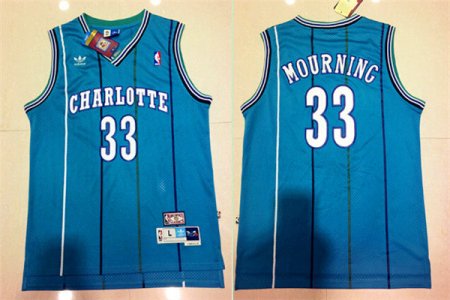 Maillot De Basket Charlotte Hornets Alonzo Mourning 33 Engrener Retro Vert